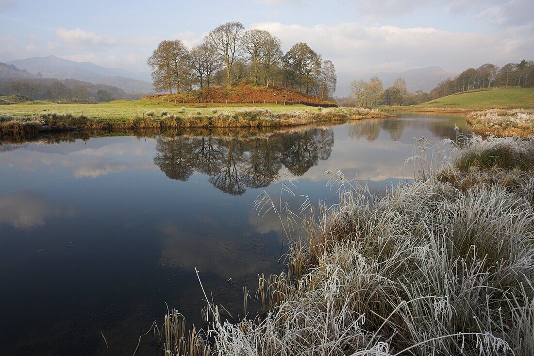 River Brathay in winter, near Elterwater, Lake District, Cumbria, England, United Kingdom, Europe