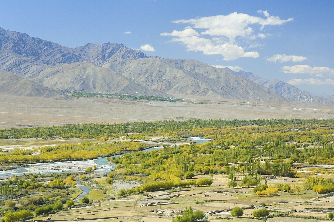 Indus Valley and Ladakh Range, Tikse (Tiksay), Ladakh, Indian Himalayas, India, Asia
