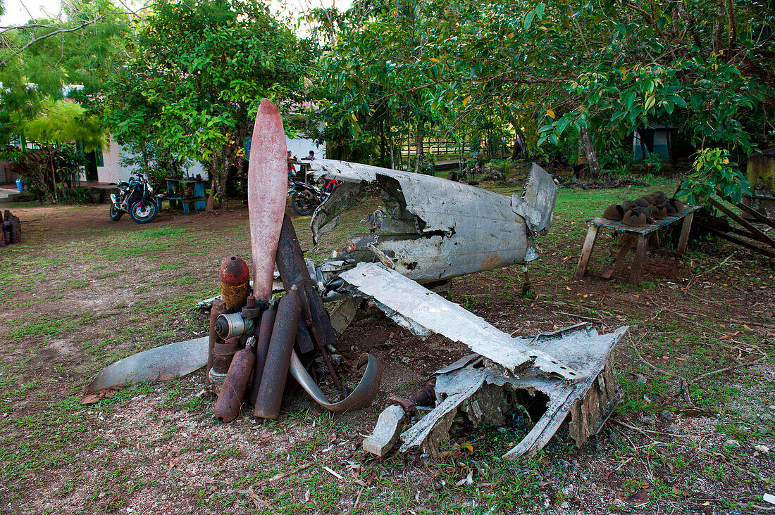 Remains of a World War II aircraft, Biak, Papua, Indonesia, Asia