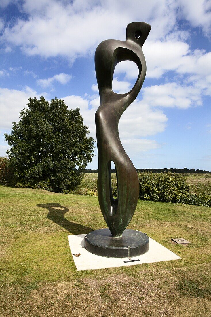 Large Interior Form Sculpture by Henry Moore at Snape Maltings, Suffolk, England, United Kingdom, Europe