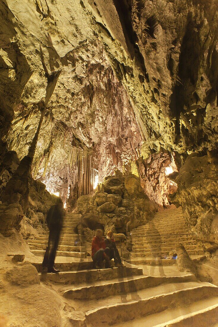 Inside the Caves d'Arta, Llevant, Mallorca, Balearic Islands, Spain, Europe