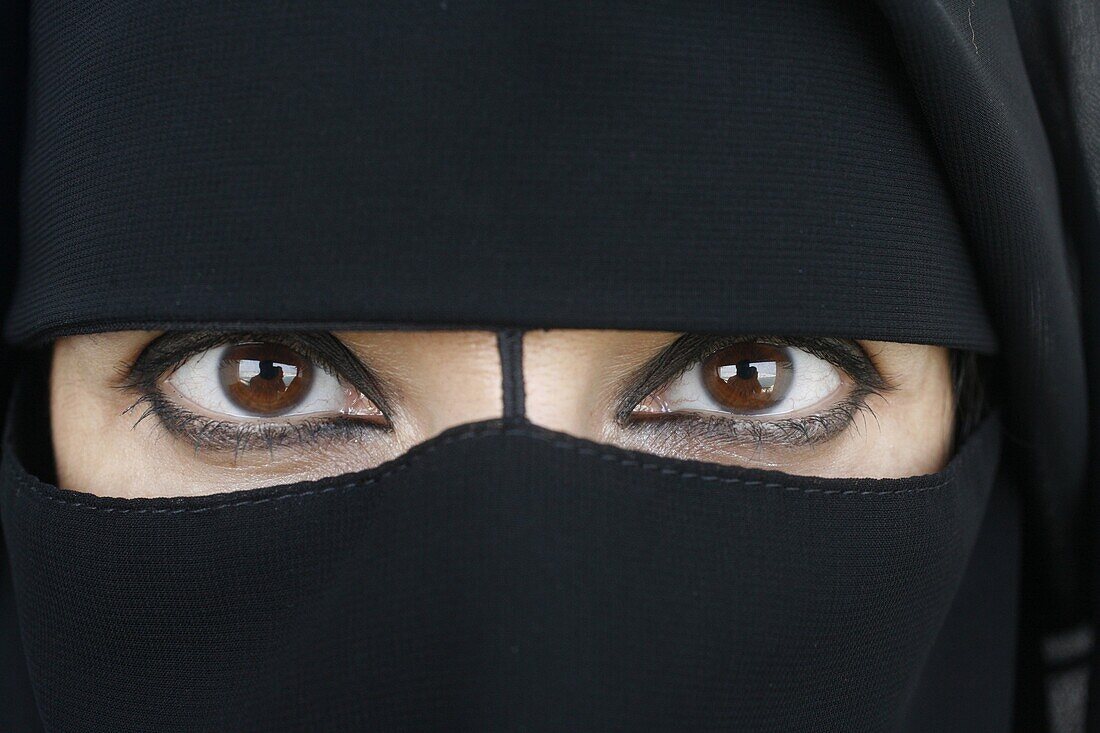 Woman wearing Islamic veil