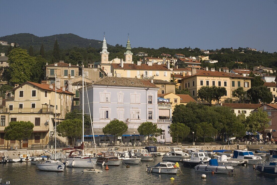 Volosco harbour, Opatija, Kvarner Riviera, Croatia, Adriatic, Europe