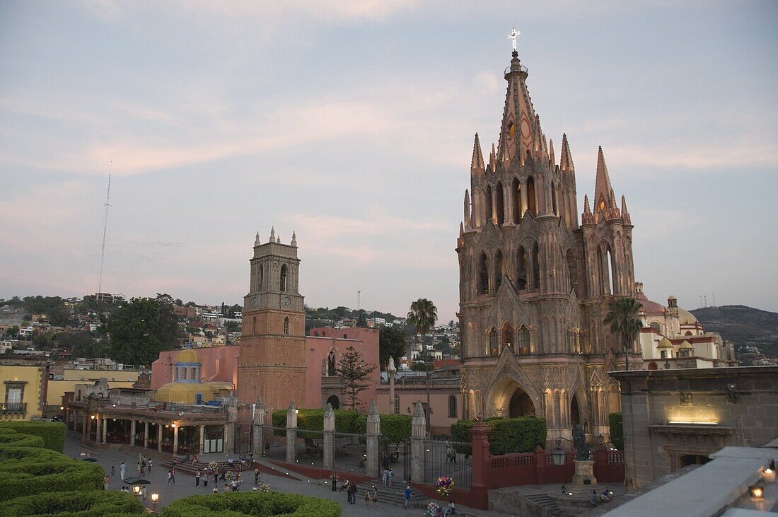 La Parroquia, church notable for its fantastic Neo-Gothic exterior, San Miguel de Allende (San Miguel), Guanajuato State, Mexico, North America