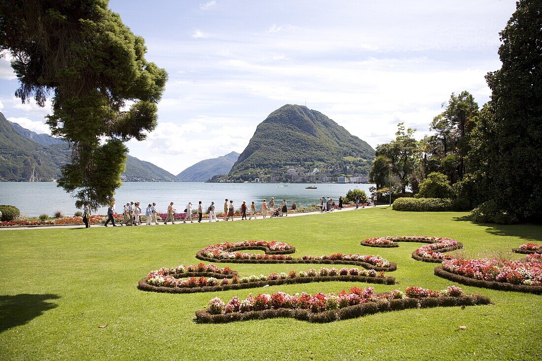 Lugano, Lake Lugano, Tessin (Ticino) Canton, Switzerland, Europe