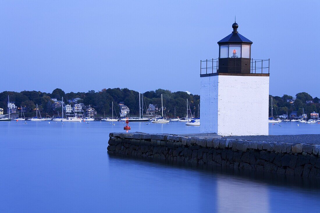 Derby Wharf Lighthouse, Salem, Greater Boston Area, Massachusetts, New England, United States of America, North America