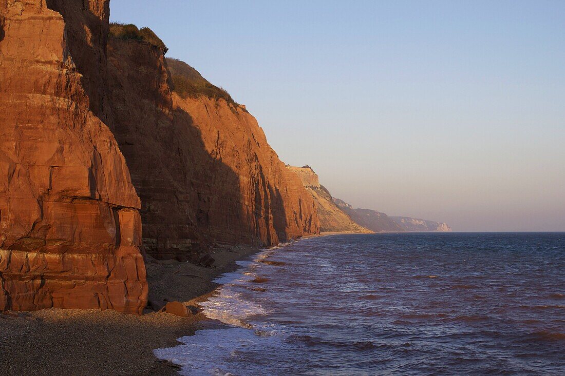Salcombe Hill Cliffs, Sidmouth, Jurassic Coast, UNESCO World Heritage Site, Devon, England, United Kingdom, Europe