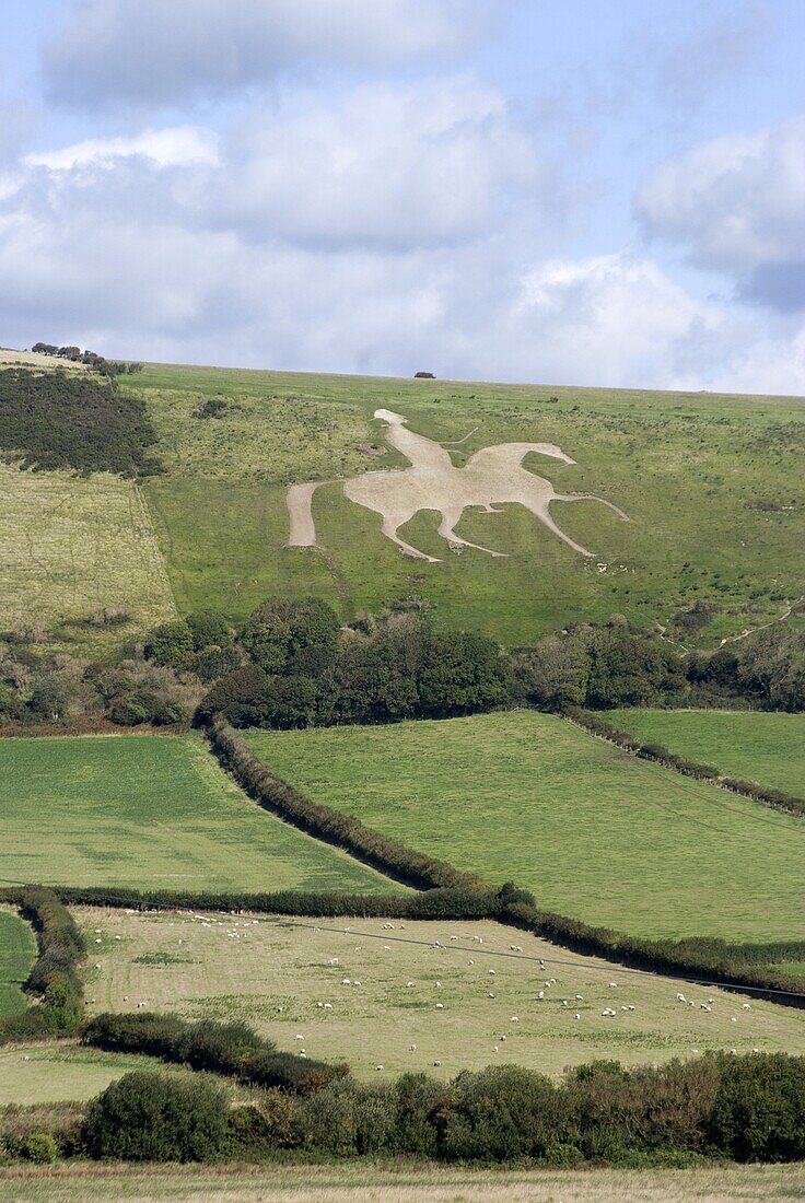 The White Horse of Osmington Hill, Weymouth, Dorset, England, United Kingdom, Europe