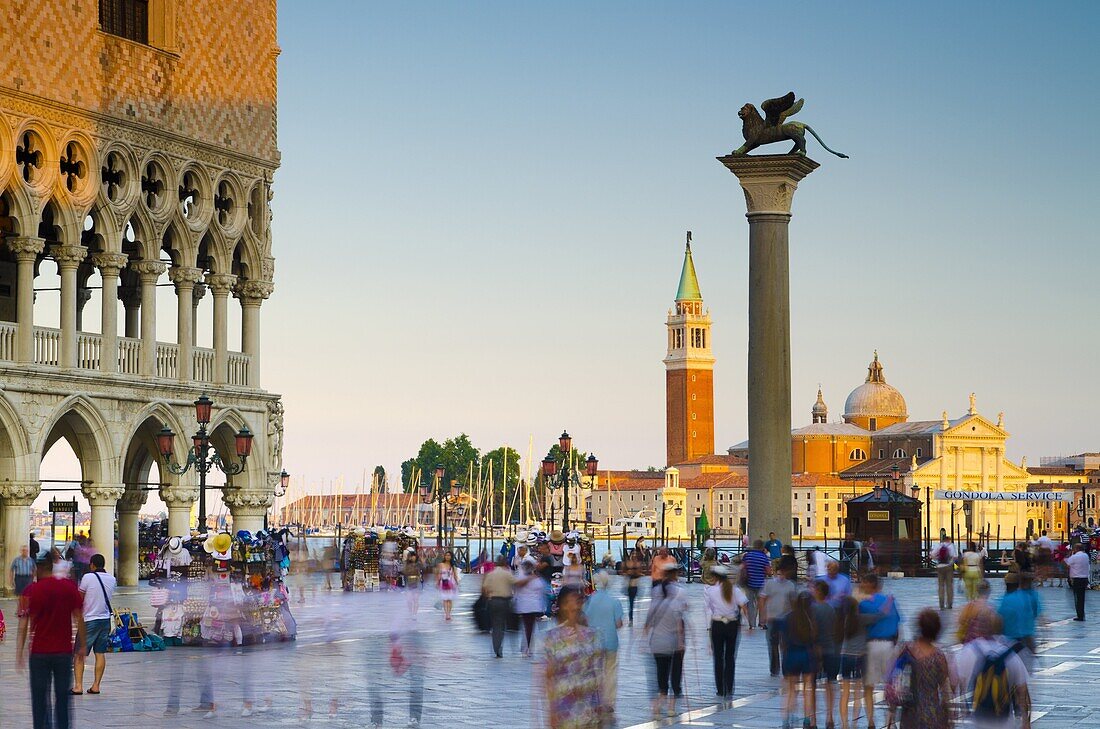 St. Mark's Square (Piazza San Marco), Piazzetta di San Marco and Palazzo Ducale (Doge's Palace), Venice, UNESCO World Heritage Site, Veneto, Italy, Europe