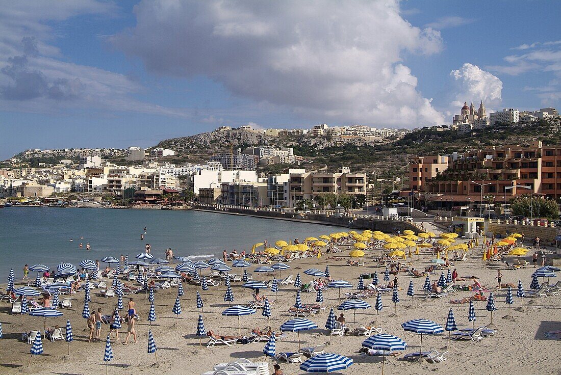 Mellieha Bay, Malta, Mediterranean, Europe