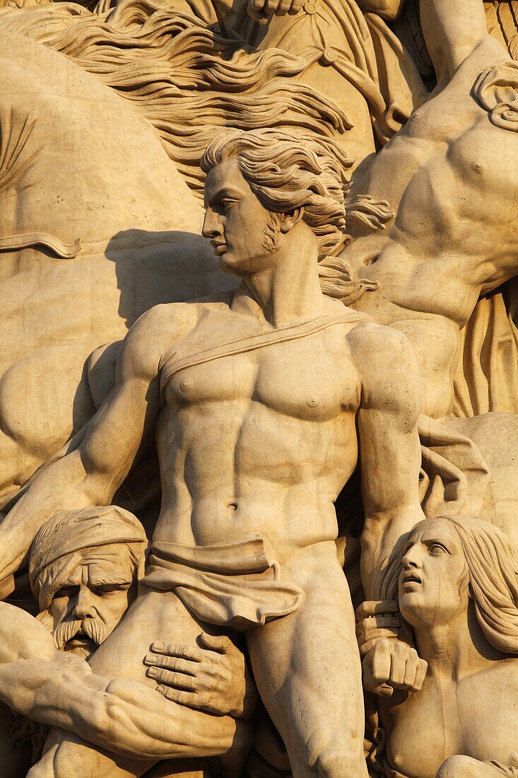 The Resistance by Antoine Etex, dating from 1814, sculpture on the Arc de Triomphe, Paris, France, Europe