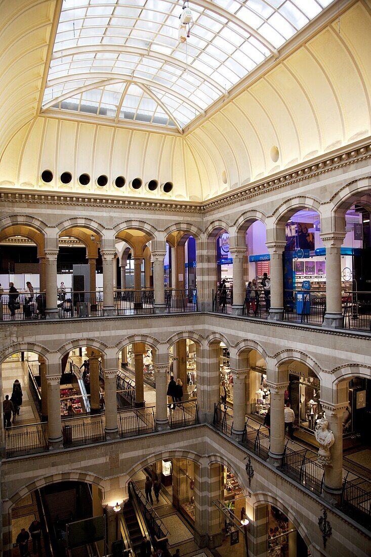 Interior, Magna Plaza Shopping Centre, Amsterdam, Holland. Europe