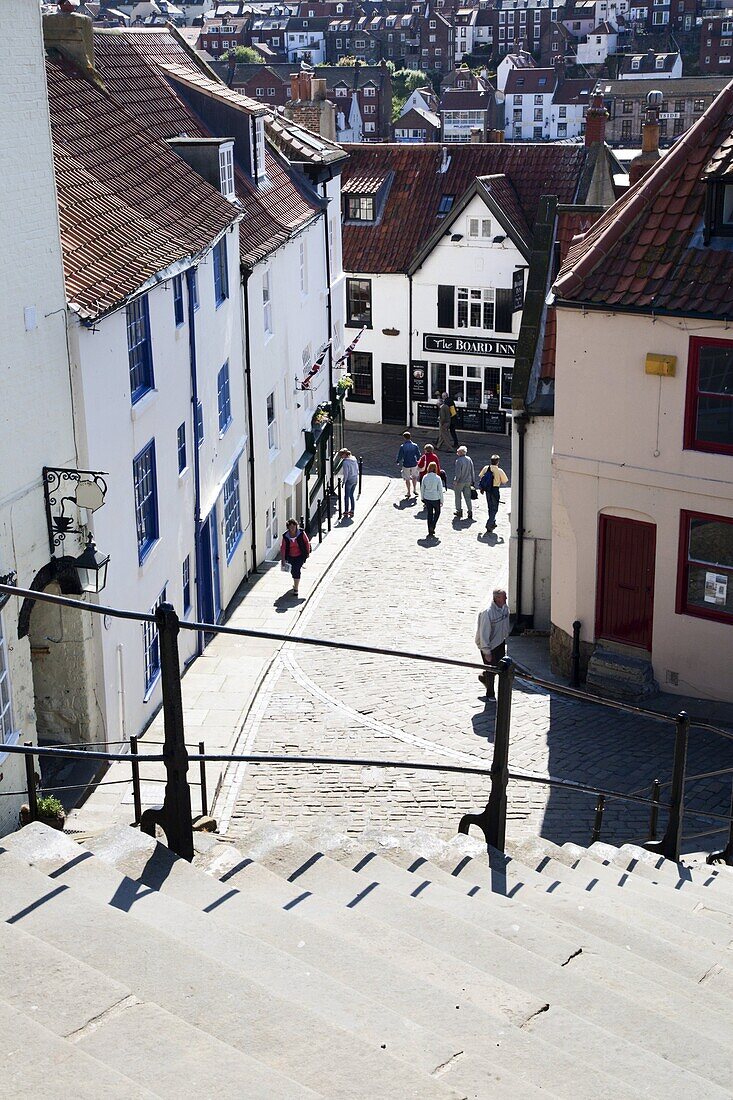 The 199 Steps in Whitby, North Yorkshire, England, United Kingdom, Europe