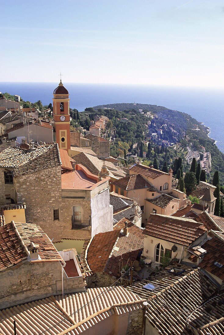 Village of Roquebrune, Provence, Cote d'Azur, French Riviera, France, Mediterranean, Europe