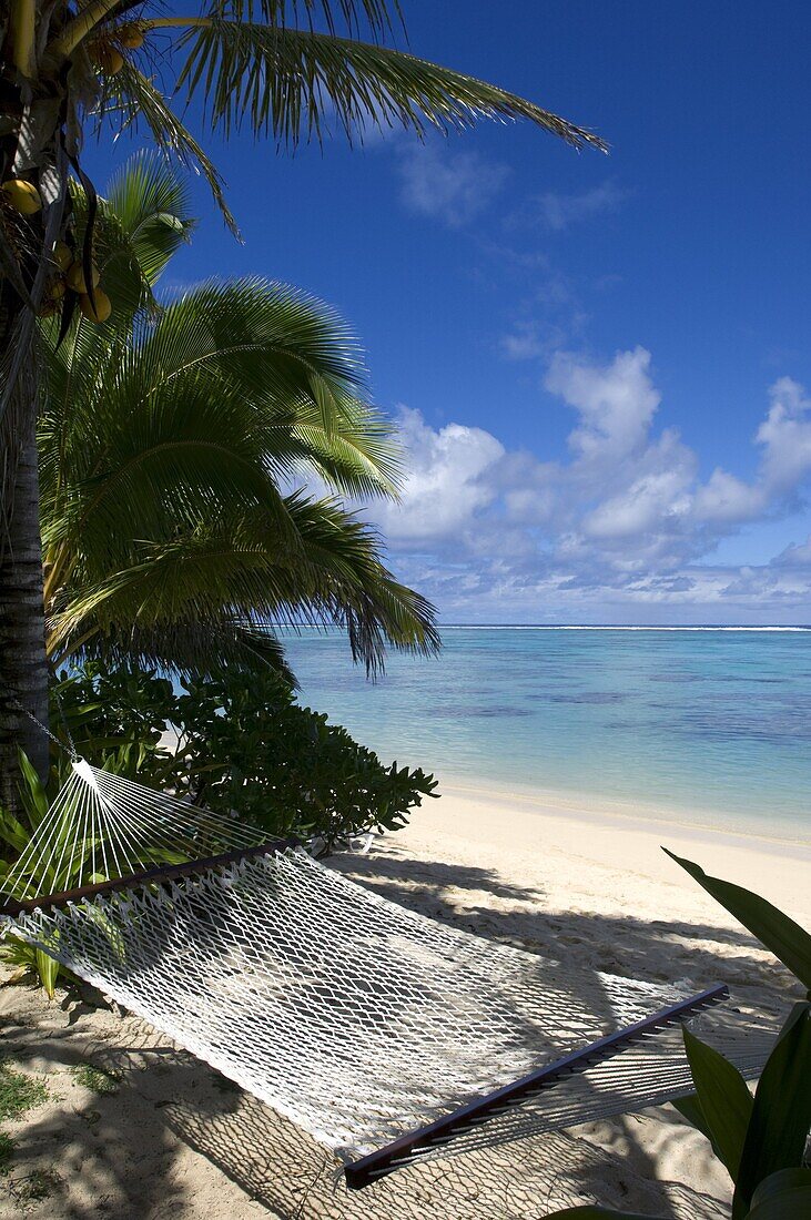 Palm fringed beaches, Cook Islands, South Pacific, Pacific