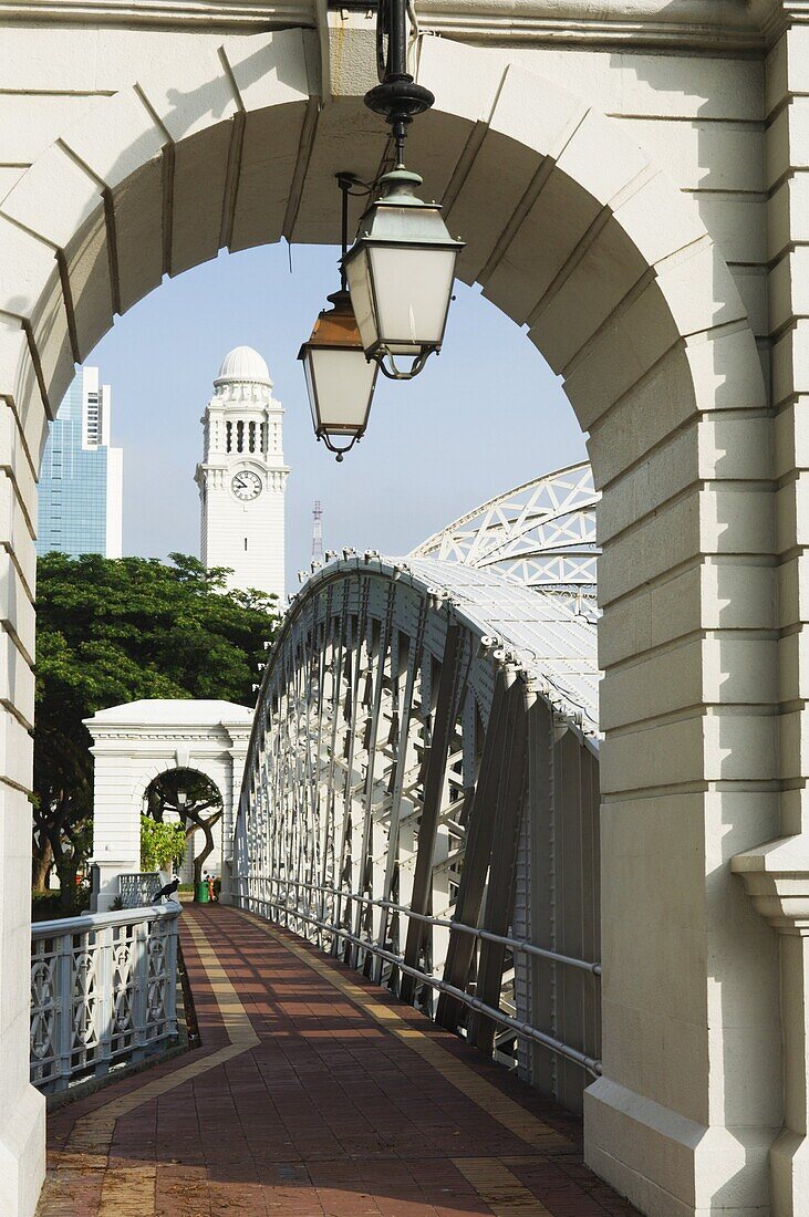 The Anderson Bridge in the Colonial District, Singapore, South East Asia