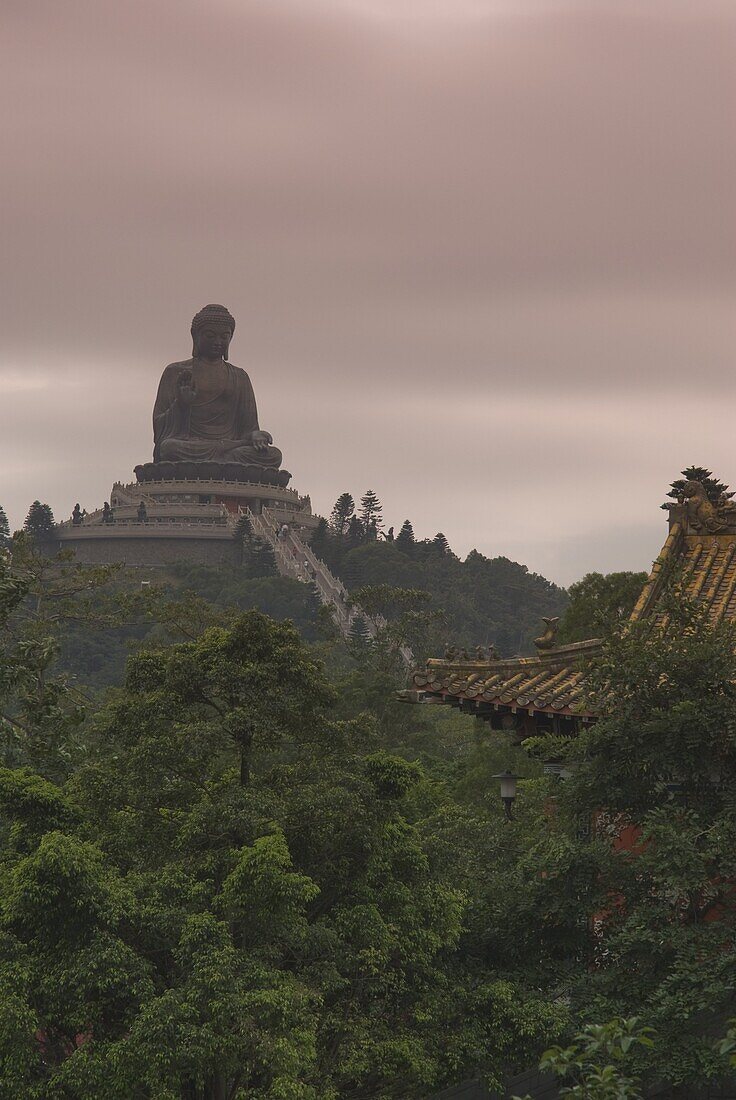 The Big Buddha statue, Po Lin Monastery, Lantau Island, Hong Kong, China, Asia