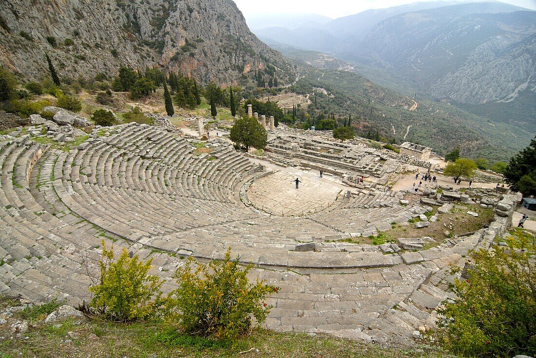 The ruins of ancient Delphi, UNESCO World Heritage Site, Greece, Europe