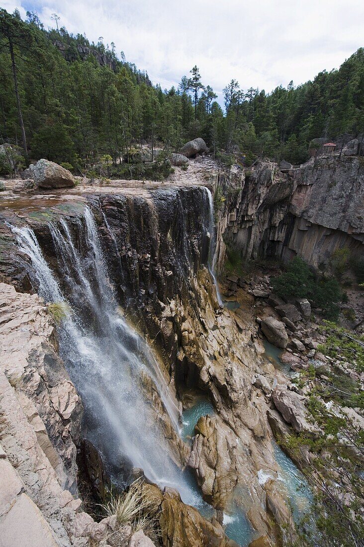 Cusarare waterfall, Creel, Barranca del Cobre (Copper Canyon), Chihuahua state, Mexico, North America