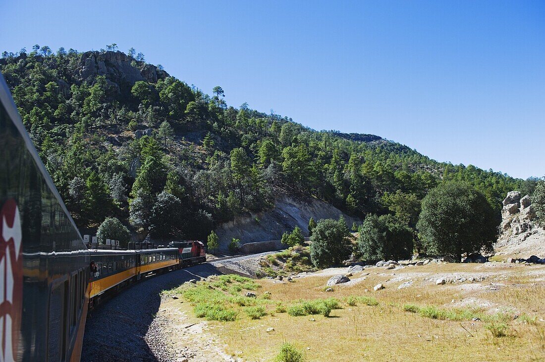 El Chepe railway journey through Barranca del Cobre (Copper Canyon), Chihuahua state, Mexico, North America