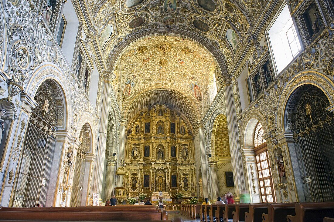 Interior of Santo Domingo church, Oaxaca, Oaxaca state, Mexico, North America