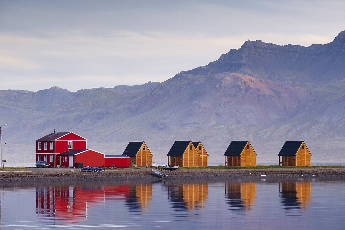 Eskifjordur village, Eskifjordur fjord, East Fjords region (Austurland), Iceland, Polar Regions