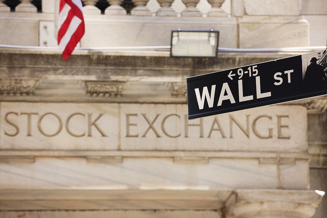 The New York Stock Exchange, Wall Street, Manhattan, New York City, New York, United States of America, North America