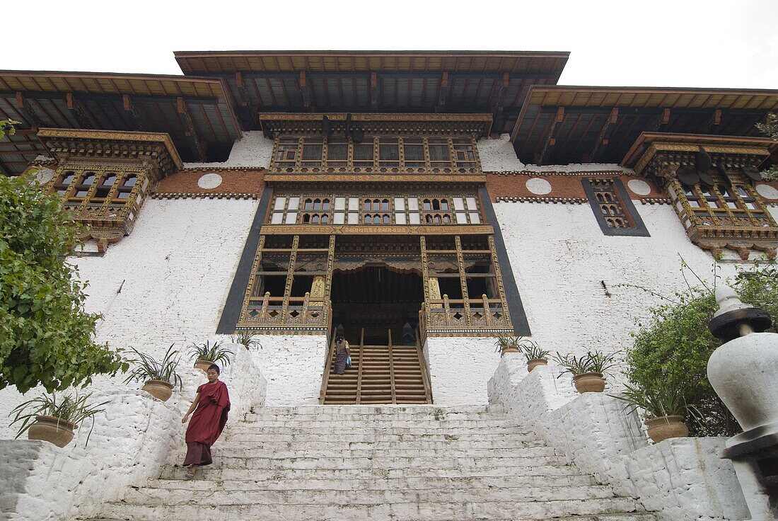 The tsong (old castle) of Punakha, Bhutan, Asia