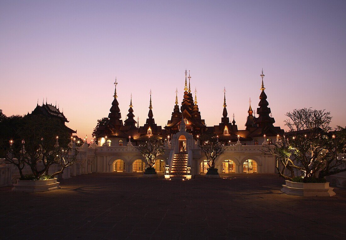 Lobby at the Mandarin Oriental Dhara Dhevi, Chiang Mai, Thailand, Southeast Asia, Asia