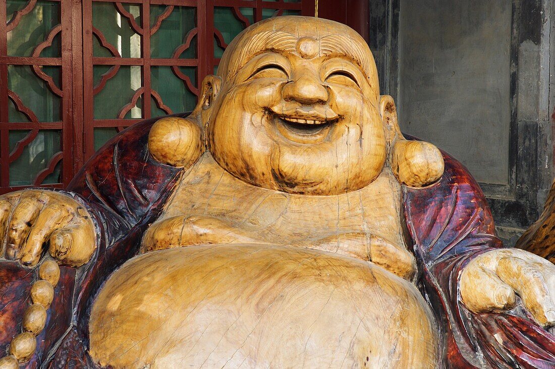 Laughing Buddha, Tanzhe Temple, Beijing, China, Asia