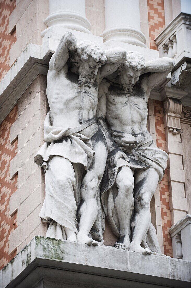 Stone carving in the old town, UNESCO World Heritage Site, Genoa (Genova), Liguria, Italy, Europe