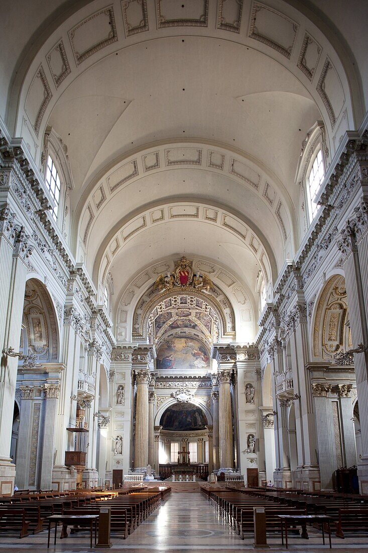 Interior of the Cathedral San Pietro, Bologna, Emilia Romagna, Italy, Europe