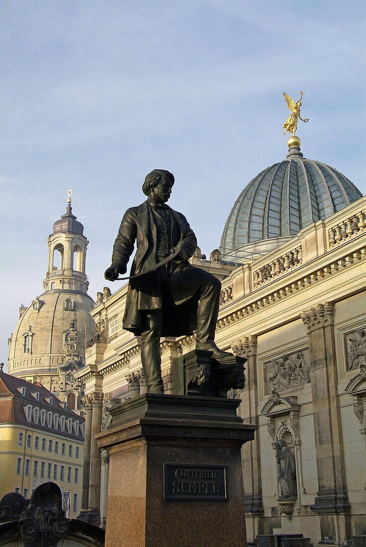 Academy of Fine Arts, Frauenkirche, Dresden, Saxony, Germany, Europe