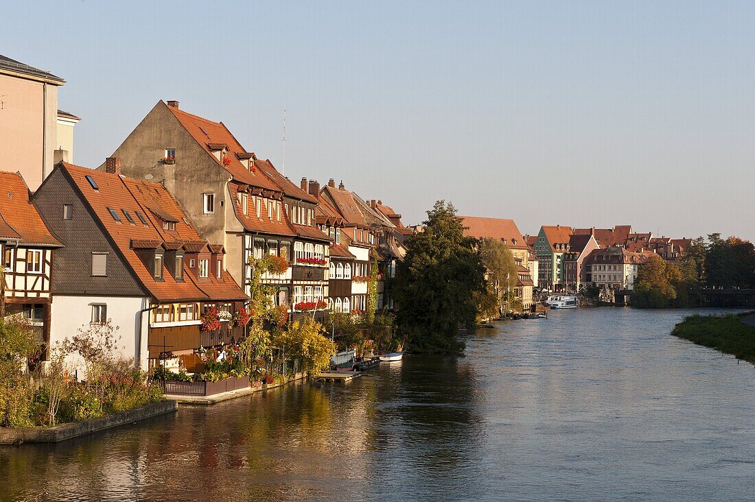 Little Venice (Klein Venedig) and River Regnitz, Bamberg, UNESCO World Heritage Site, Bavaria, Germany, Europe