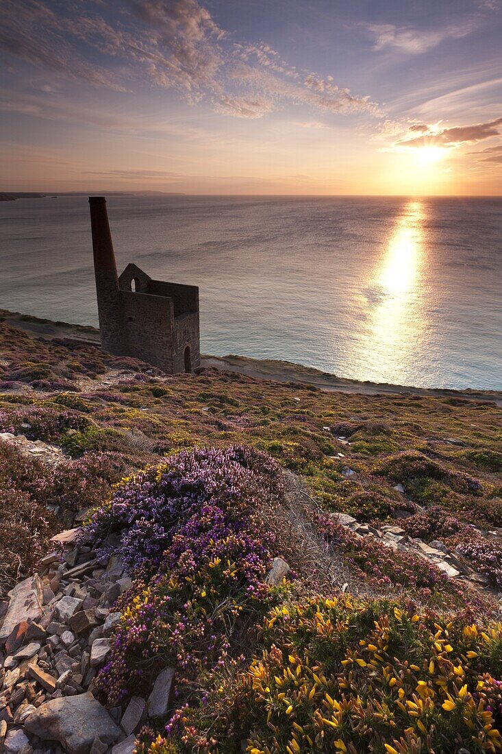 Cornish sunset, St. Agnes, Cornwall, England, United Kingdom, Europe