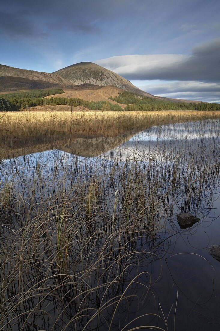 A beautiful autumn morning showing the calm waters of Loch Cill Chriosd, Isle of Skye, Inner Hebrides, Scotland, United Kingdom, Europe