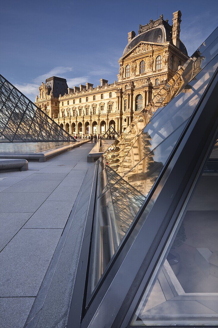 The Pyramid at the Louvre Museum, Paris, France, Europe