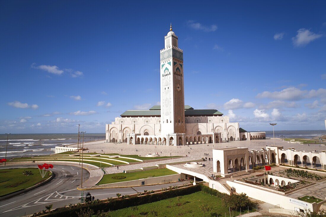 Hassan II Mosque, the third largest mosque in the world, Casablanca, Morocco, North Africa, Africa