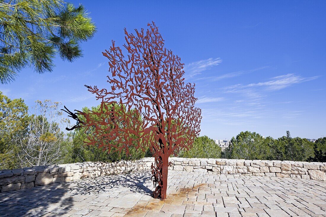 Yad Vashem Holocaust Memorial, Partisans Panorama memorial tree, Mount Herzl, Jerusalem, Israel, Middle East