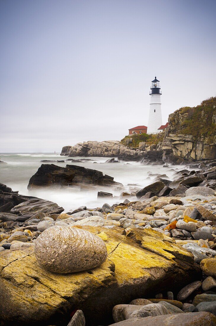 Portland Head Lighthouse, Portland, Maine,New England, United States of America, North America