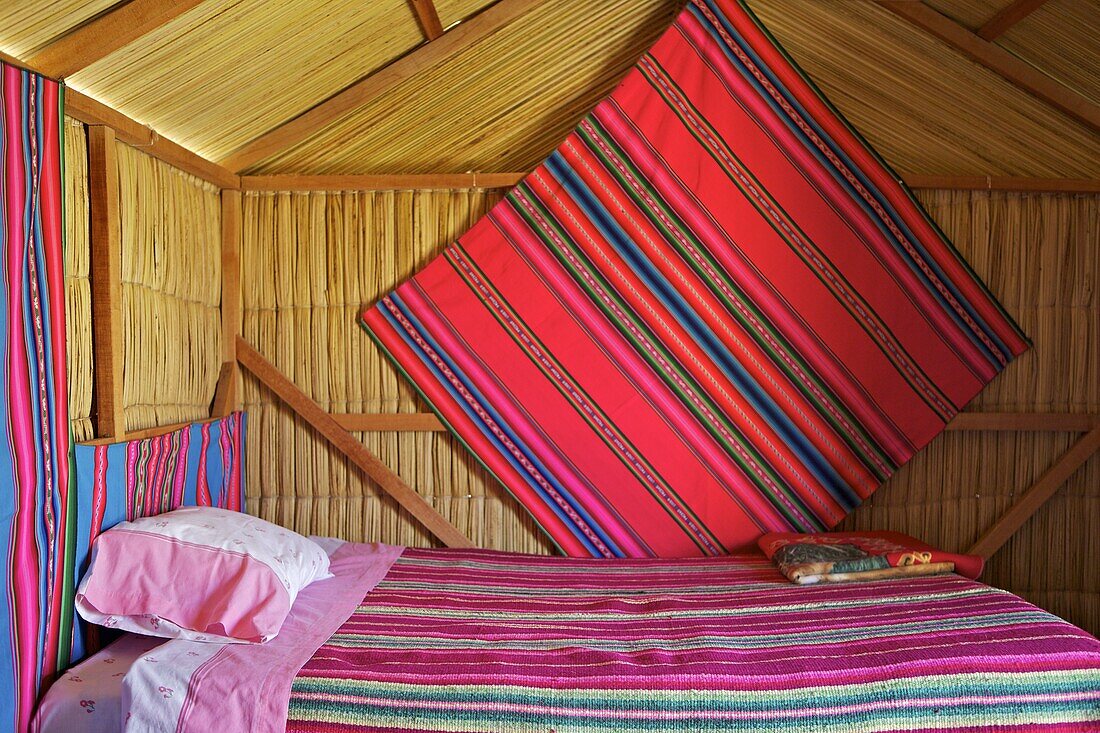 Bedroom, Uros Island, Islas Flotantes, floating islands, Lake Titicaca, peru, peruvian, south america, south american, latin america, latin american South America
