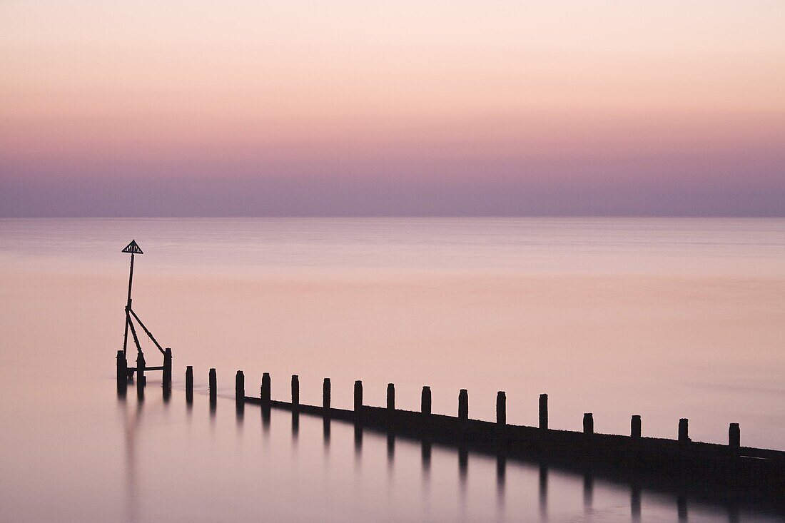 Selsey Bill at sunset, Selsey, West Sussex, England, United Kingdom, Europe