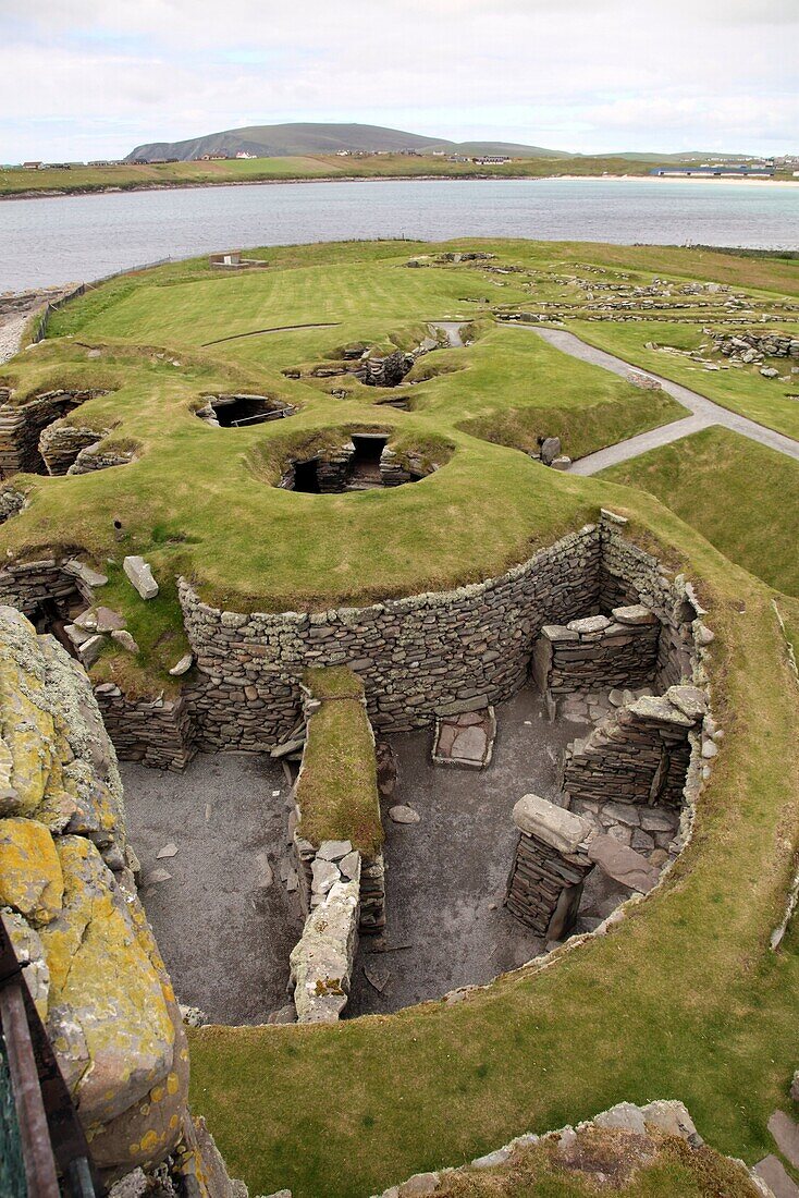 Prehistoric site of Jarlshof has evidence of human habitation over more than 3000 years, Sumburgh, Shetland, Shetland Islands, Scotland, United Kingdom, Europe