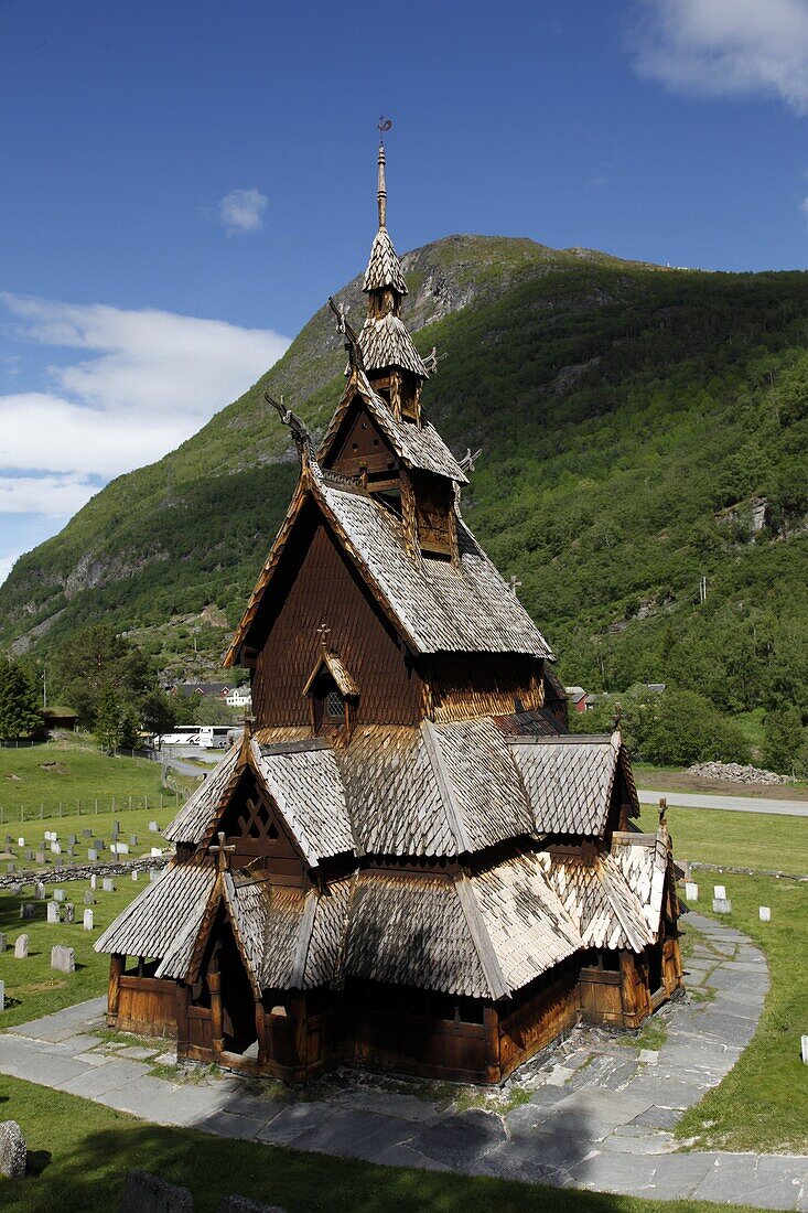 Borgund stave church, Sogn og Fjordane, Norway, Scandinavia, Europe