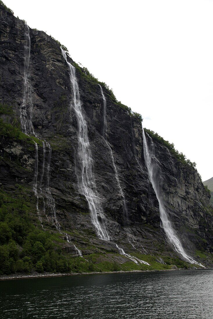 Seven Sisters Waterfall, Geiranger Fjord, UNESCO World Heritage Site, More og Romsdal, Norway, Scandinavia, Europe