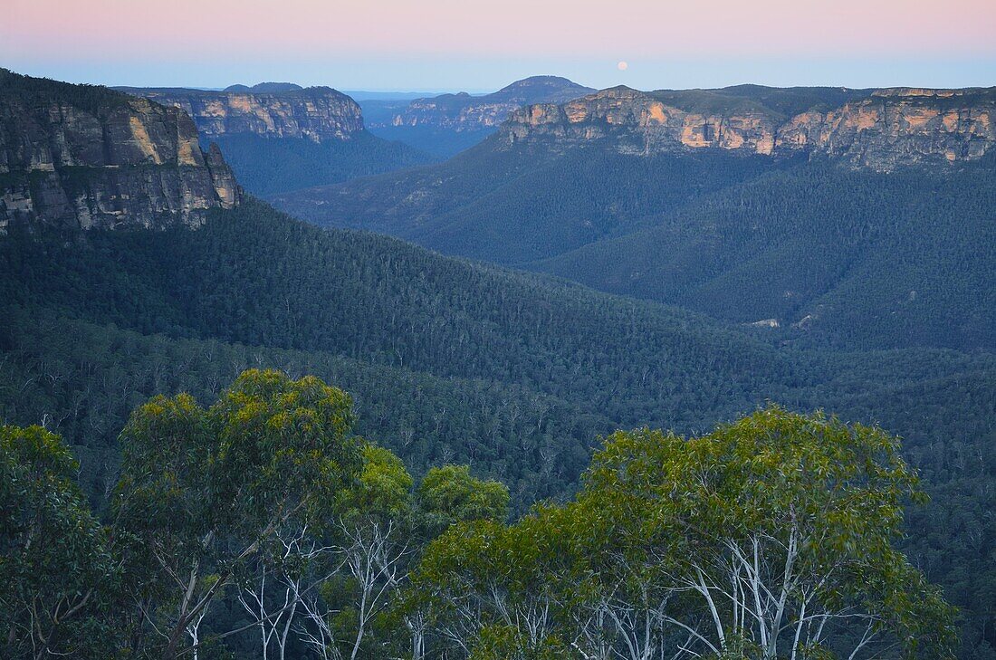 Moonrise over the Grose Valley, Blue … – License image – 71048787 ...