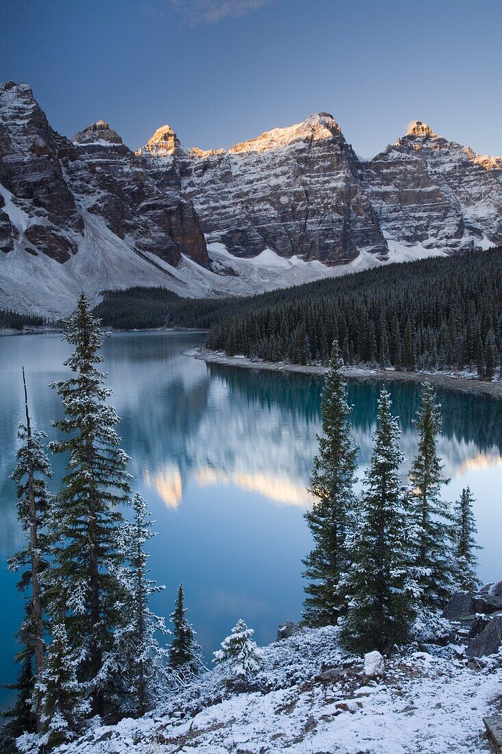 Moraine Lake from the Rockpile, Canada, North America