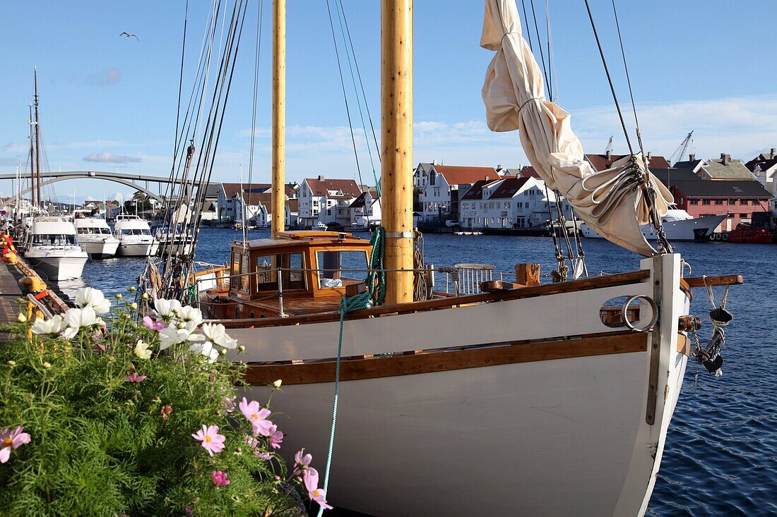 Traditional wooden boat, Colin Archer type, Haugesund, Norway, Scandinavia, Europe