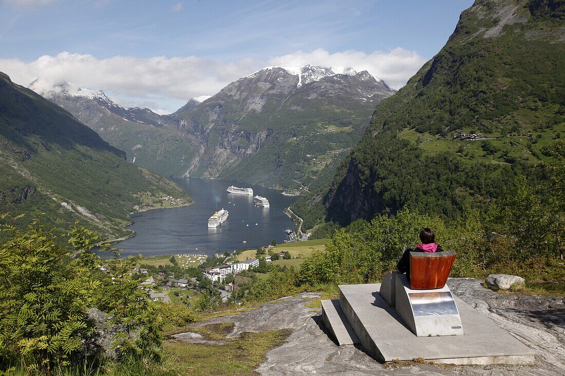 Geiranger Fjord, UNESCO World Heritage Site, More og Romsdal, Norway, Scandinavia, Europe