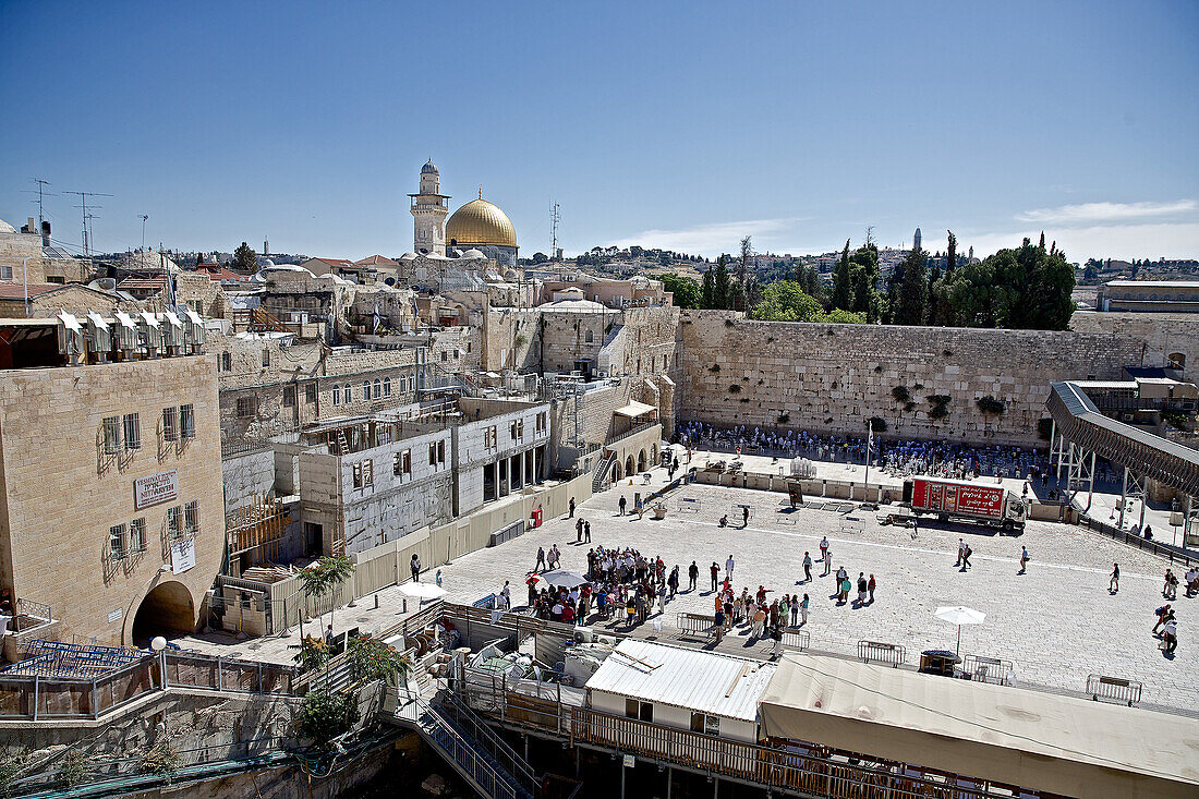 Klagemauer am Tag, Jerusalem, Israel